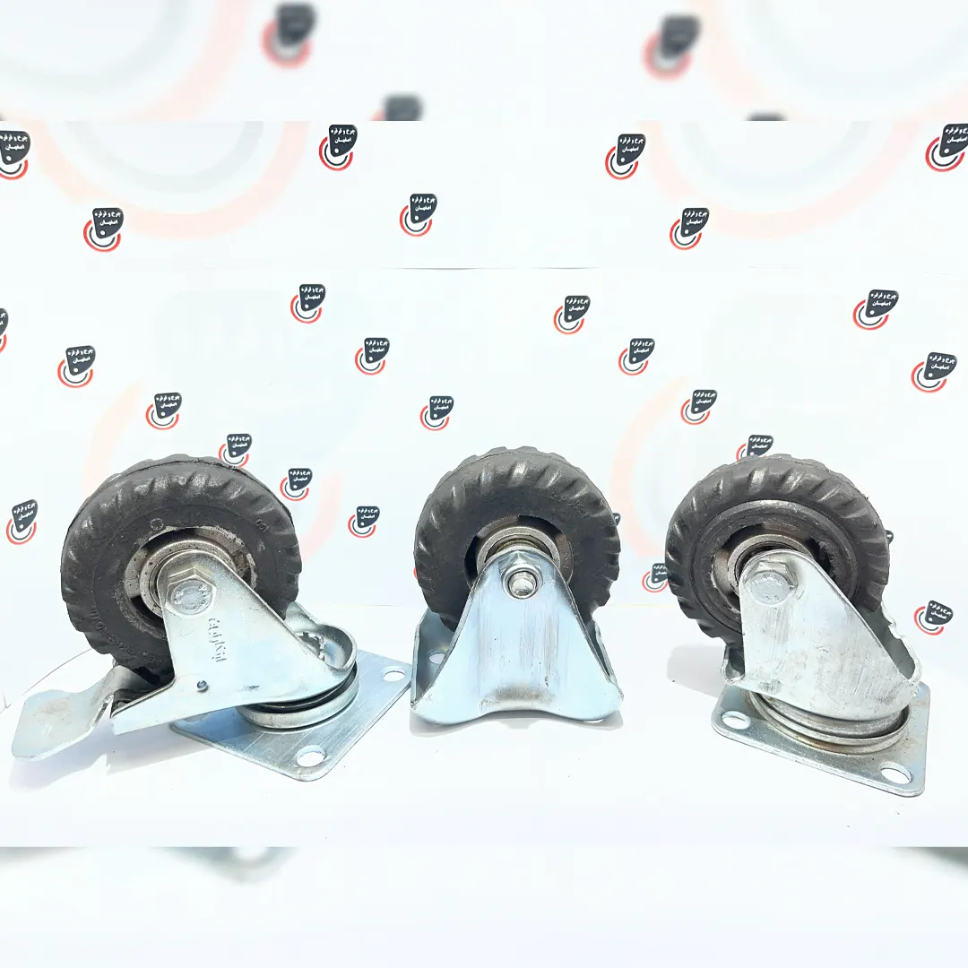 1 چرخ دایکاست لاستیکی گردان