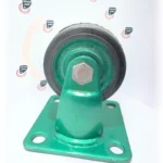چرخ آهنی سنگین ثابت لاستیک و روتراش