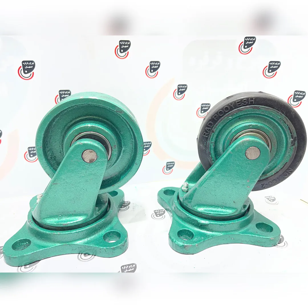 چرخ-چدن-سبک-روتراش-لاستیکی-ثابت-و-گردان چرخ چدن سبک روتراش لاستیکی ثابت و گردان - تصویر 1