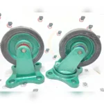 چرخ چدن سبک روتراش لاستیکی ثابت و گردان - تصویر 5