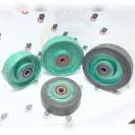 چرخ چدن سبک روتراش لاستیکی ثابت و گردان - تصویر 7