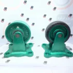 چرخ چدن سنگین لاستیکی - روتراش - تفلون ثابت