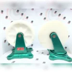 چرخ چدن سنگین لاستیکی - روتراش - تفلون ثابت - تصویر 3