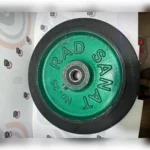 چرخ چدن سنگین لاستیکی - روتراش - تفلون ثابت - تصویر 7