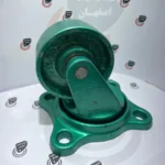 چرخ چدن سنگین لاستیکی -روتراش تفلون گردان - تصویر 2