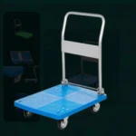 گاری چهار چرخ پلاستیک دسته تاشو سبک و قابل حمل